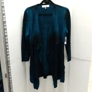 Jones Studio Dress Barn Waterfall Cardigan Sweater NWT small